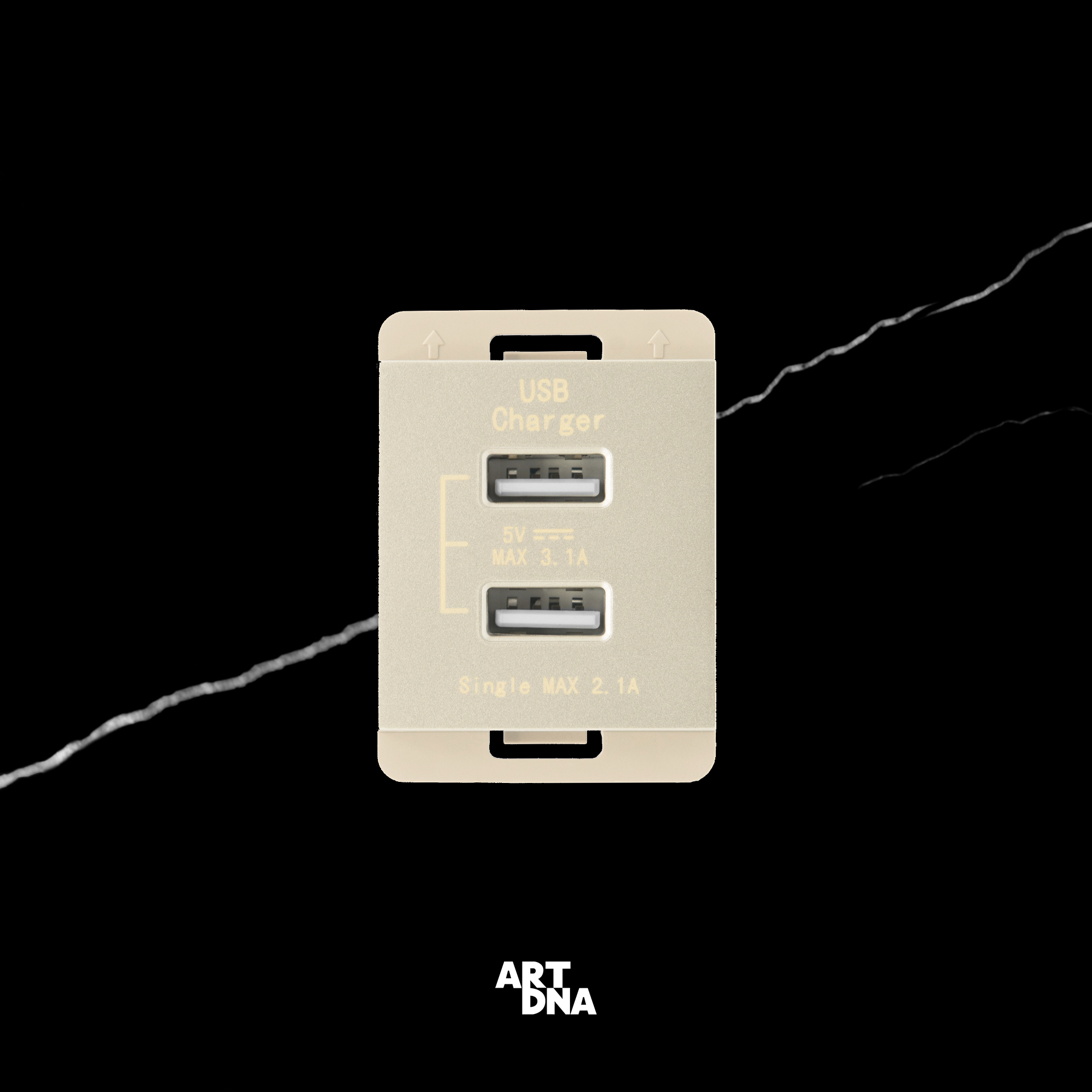 A85 GOLD DOUBLE USB CHARGER SIZE M